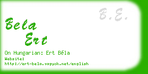 bela ert business card